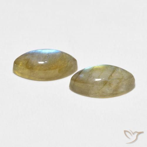 Gemme di Labradorite Multicolore naturale da 4.51 ct, Taglio marquise, Traslucido