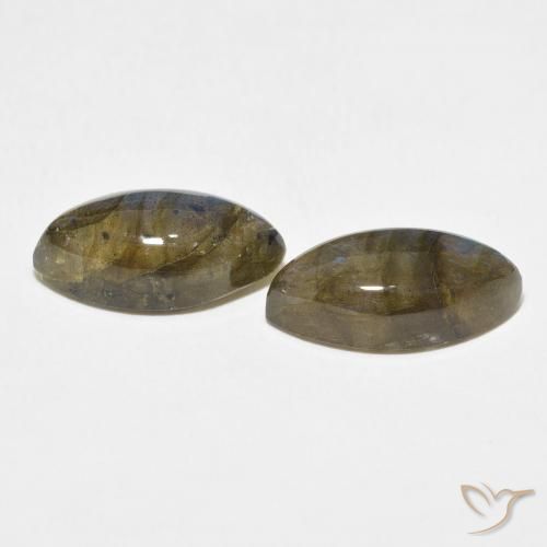 Gemme di Labradorite Multicolore naturale da 10.37 ct, Taglio marquise, Traslucido