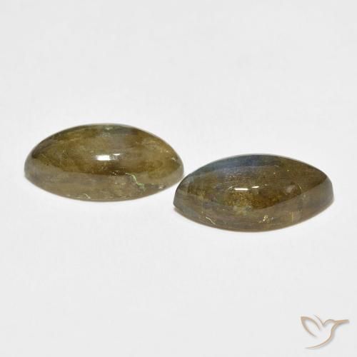 Gemme di Labradorite Multicolore naturale da 10.36 ct, Taglio marquise, Traslucido