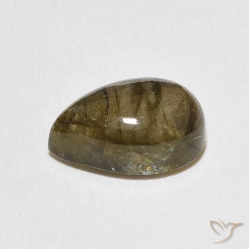 Labradorite Multicolore naturale da 4.07 ct, Forma a pera, Traslucido