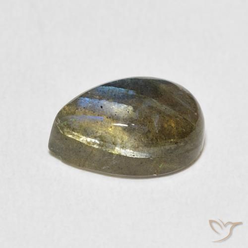 Labradorite Multicolore naturale da 3.93 ct, Forma a pera, Traslucido