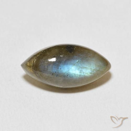 5.45ct Naturale Multicolore Labradorite, Taglio marquise, Traslucido