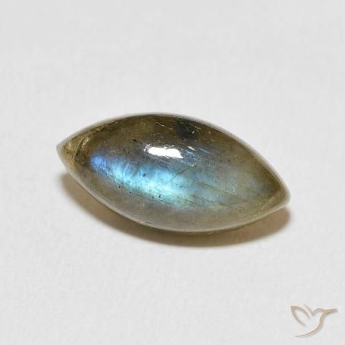 Labradorite Multicolore naturale da 5.45 ct, Taglio marquise, Traslucido