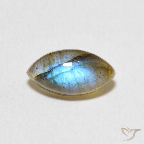 1.46ct Naturale Multicolore Labradorite, Taglio marquise, Traslucido