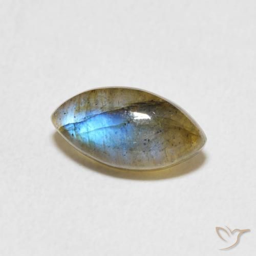 Labradorite Multicolore naturale da 1.46 ct, Taglio marquise, Traslucido