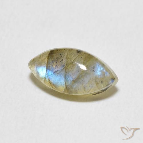 Labradorite Multicolore naturale da 1.59 ct, Taglio marquise, Traslucido
