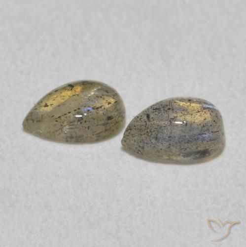 Gemme di Labradorite Multicolore naturale da 0.92 ct, Forma a pera, Traslucido