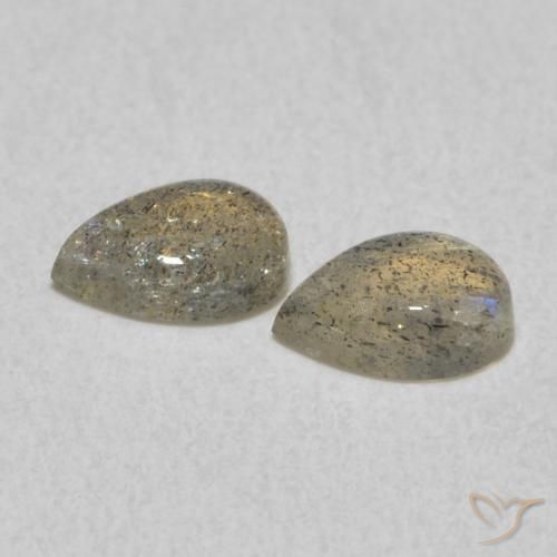 Gemme di Labradorite Multicolore naturale da 0.83 ct, Forma a pera, Traslucido