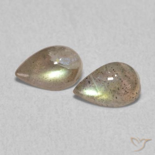 0.79ctw Naturale Multicolore Labradorite, Forma a pera, Traslucido