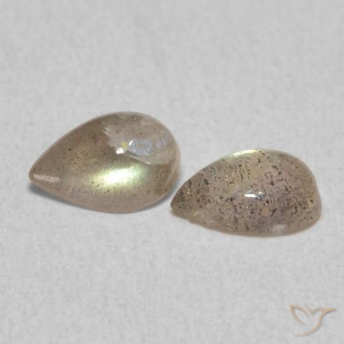 Gemme di Labradorite Multicolore naturale da 0.79 ct, Forma a pera, Traslucido