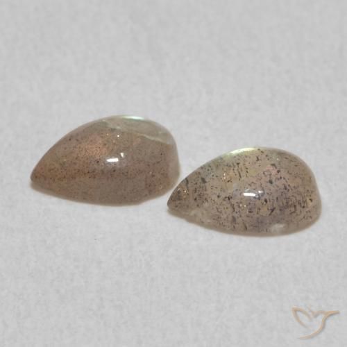 Gemme di Labradorite Multicolore naturale da 0.79 ct, Forma a pera, Traslucido