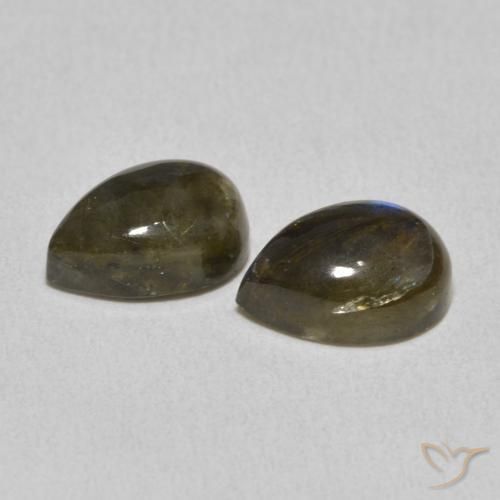 Gemme di Labradorite Multicolore naturale da 4.77 ct, Forma a pera, Traslucido