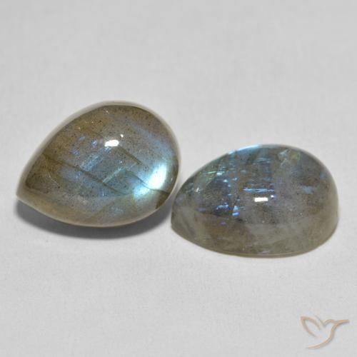 Gemme di Labradorite Multicolore naturale da 21.36 ct, Forma a pera, Traslucido