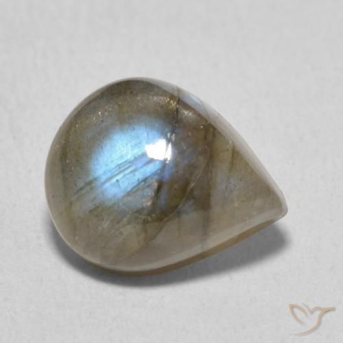 Labradorite Multicolore naturale da 4.62 ct, Forma a pera, Traslucido