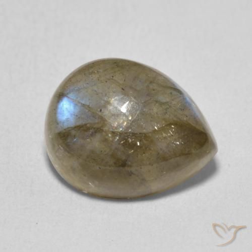 Labradorite Multicolore naturale da 3.75 ct, Forma a pera, Traslucido