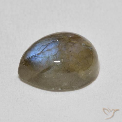 Labradorite Multicolore naturale da 3.75 ct, Forma a pera, Traslucido