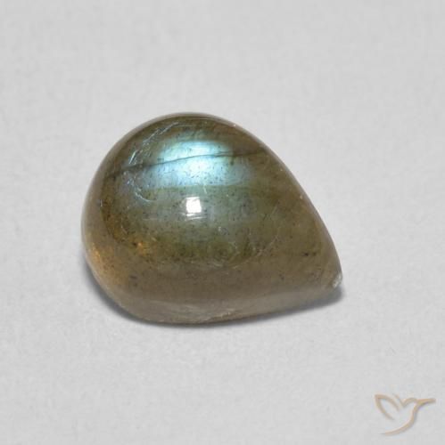 Labradorite Multicolore naturale da 1.79 ct, Forma a pera, Traslucido