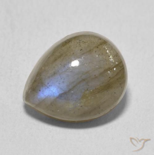 Labradorite Multicolore naturale da 4.02 ct, Forma a pera, Traslucido