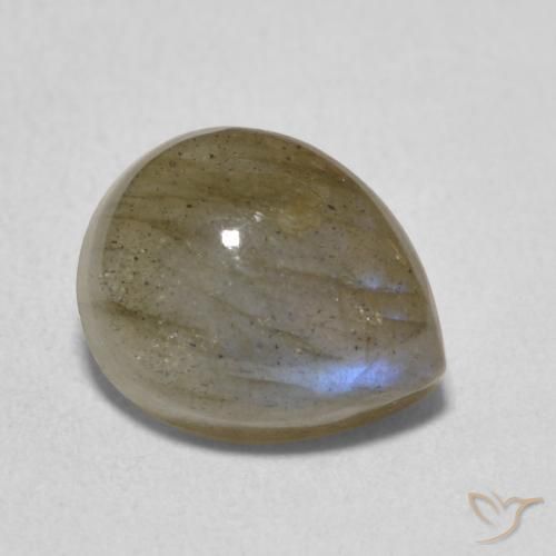 Labradorite Multicolore naturale da 4.02 ct, Forma a pera, Traslucido