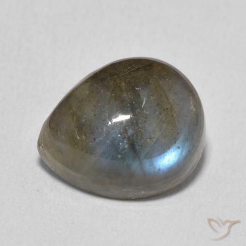 Labradorite Multicolore naturale da 4.10 ct, Forma a pera, Traslucido