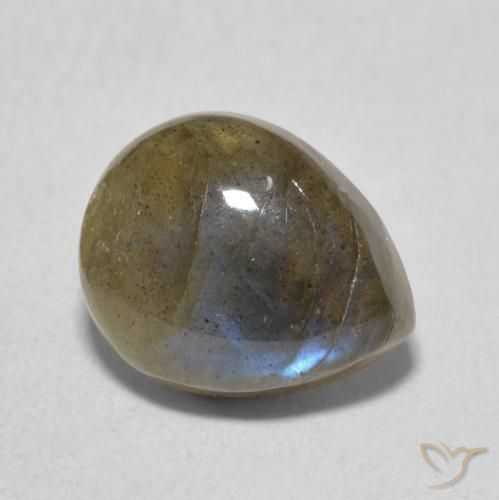 Labradorite Multicolore naturale da 3.48 ct, Forma a pera, Traslucido