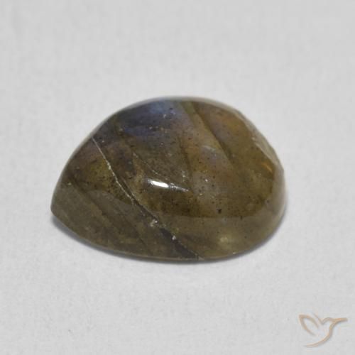 Labradorite Multicolore naturale da 3.48 ct, Forma a pera, Traslucido
