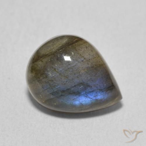 Labradorite Multicolore naturale da 2.53 ct, Forma a pera, Traslucido