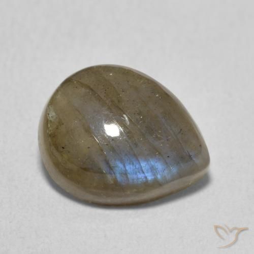 Labradorite Multicolore naturale da 3.66 ct, Forma a pera, Traslucido