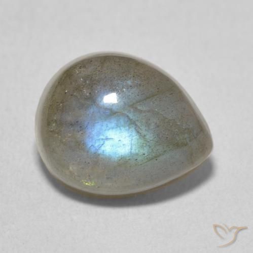 Labradorite Multicolore naturale da 4.12 ct, Forma a pera, Traslucido