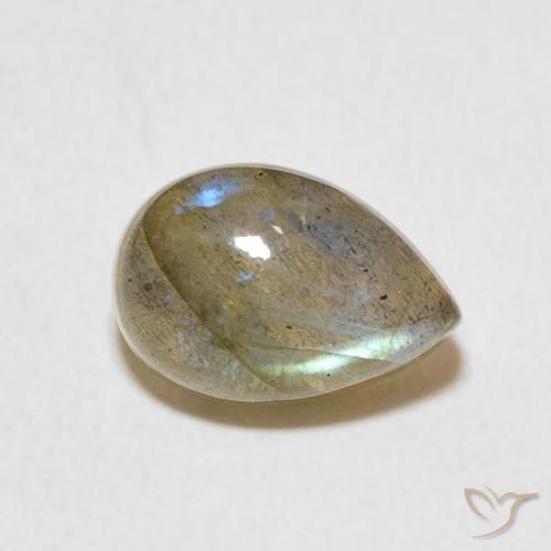 Labradorite Multicolore naturale da 2.88 ct, Forma a pera, Traslucido