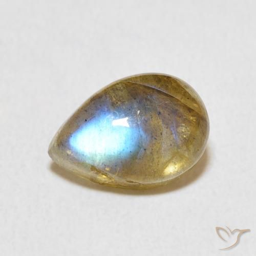 Labradorite Multicolore naturale da 2.36 ct, Forma a pera, Traslucido