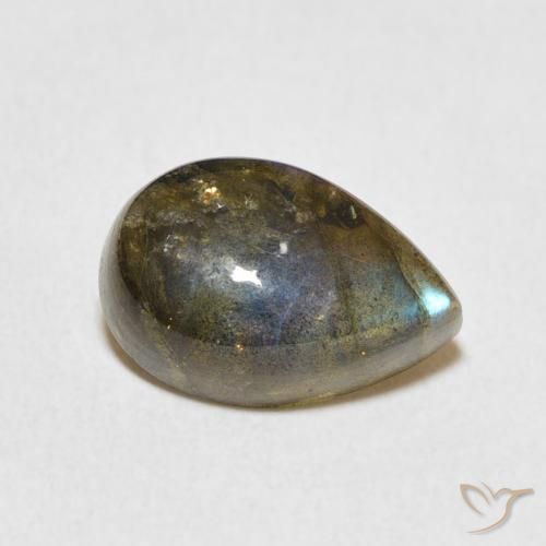 Labradorite Multicolore naturale da 3.51 ct, Forma a pera, Traslucido