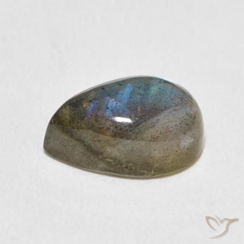 Labradorite Multicolore naturale da 3.85 ct, Forma a pera, Traslucido