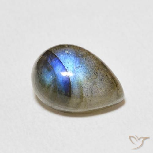 Labradorite Multicolore naturale da 2.37 ct, Forma a pera, Traslucido