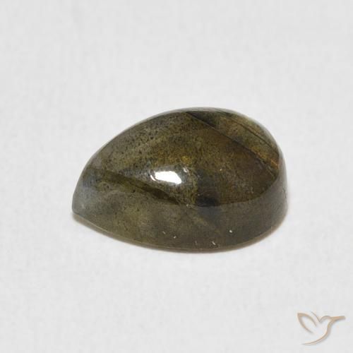 Labradorite Multicolore naturale da 2.37 ct, Forma a pera, Traslucido