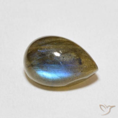 Labradorite Multicolore naturale da 2.40 ct, Forma a pera, Traslucido