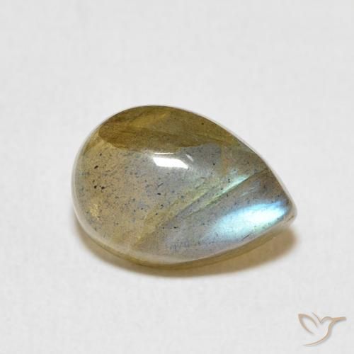 Labradorite Multicolore naturale da 2.63 ct, Forma a pera, Traslucido
