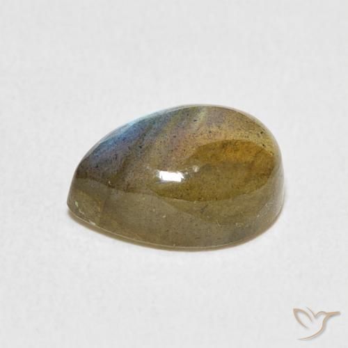 Labradorite Multicolore naturale da 2.63 ct, Forma a pera, Traslucido