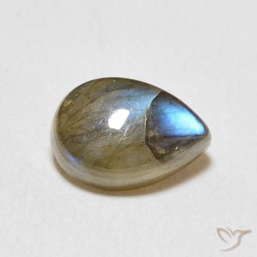 Labradorite Multicolore naturale da 2.52 ct, Forma a pera, Traslucido