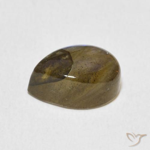 Labradorite Multicolore naturale da 2.52 ct, Forma a pera, Traslucido