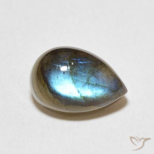 Labradorite Multicolore naturale da 2.66 ct, Forma a pera, Traslucido