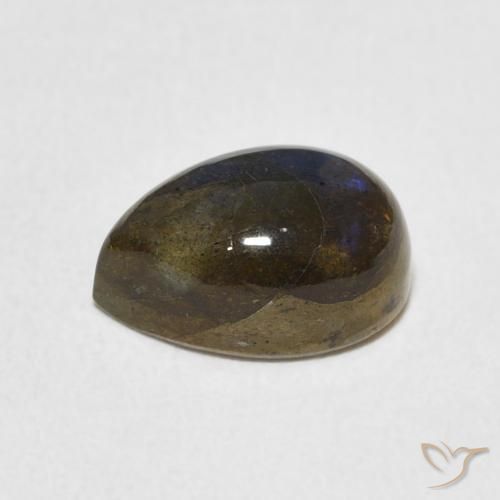 Labradorite Multicolore naturale da 2.66 ct, Forma a pera, Traslucido