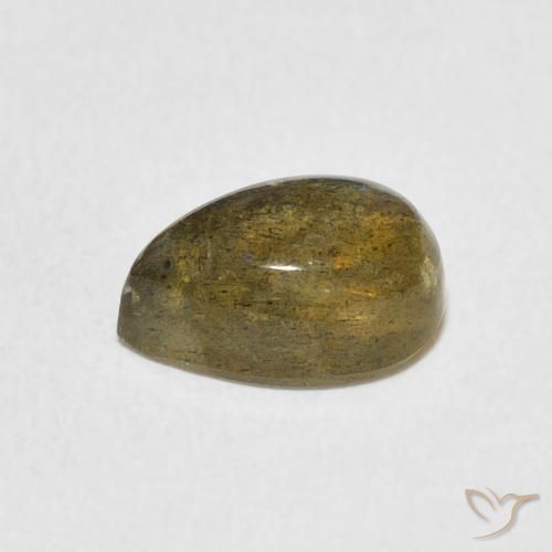 Labradorite Multicolore naturale da 1.85 ct, Forma a pera, Traslucido