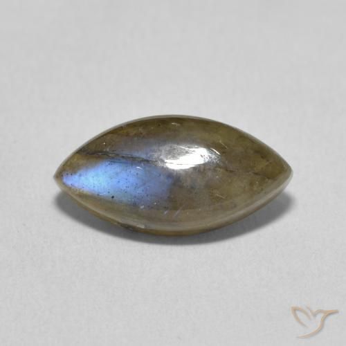 3.31ct Naturale Multicolore Labradorite, Taglio marquise, Traslucido