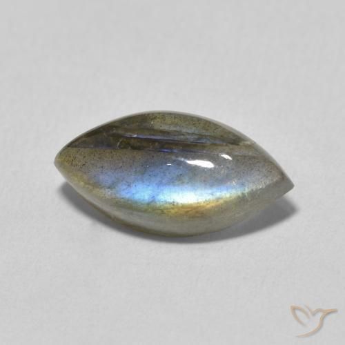 Labradorite Multicolore naturale da 3.78 ct, Taglio marquise, Traslucido