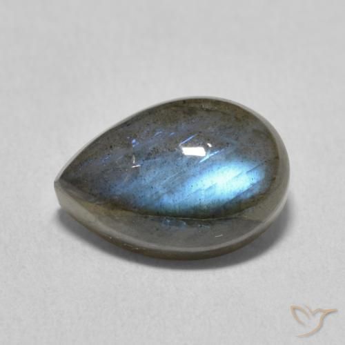 Labradorite Multicolore naturale da 4.21 ct, Forma a pera, Traslucido