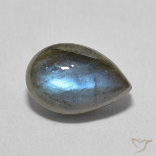 Labradorite Multicolore naturale da 4.21 ct, Forma a pera, Traslucido