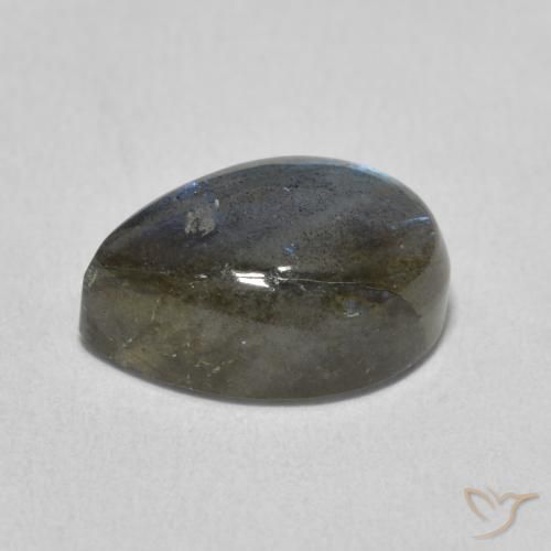 Labradorite Multicolore naturale da 4.21 ct, Forma a pera, Traslucido