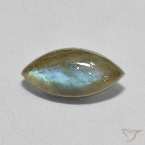 3.30ct Naturale Multicolore Labradorite, Taglio marquise, Traslucido