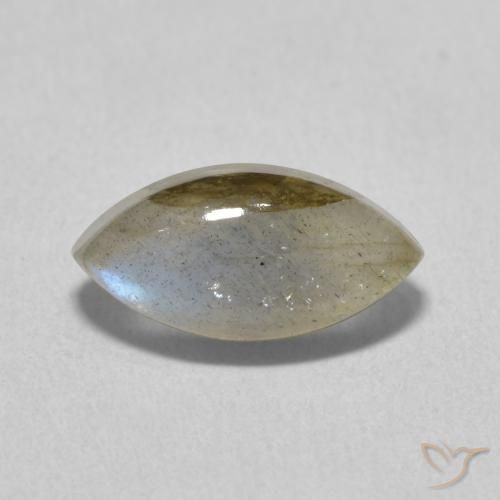 2.43ct Naturale Multicolore Labradorite, Taglio marquise, Traslucido